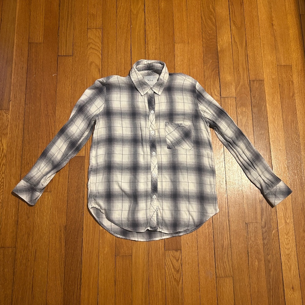 Rails Hunter Sterling White Button Down Shirt Women’s S